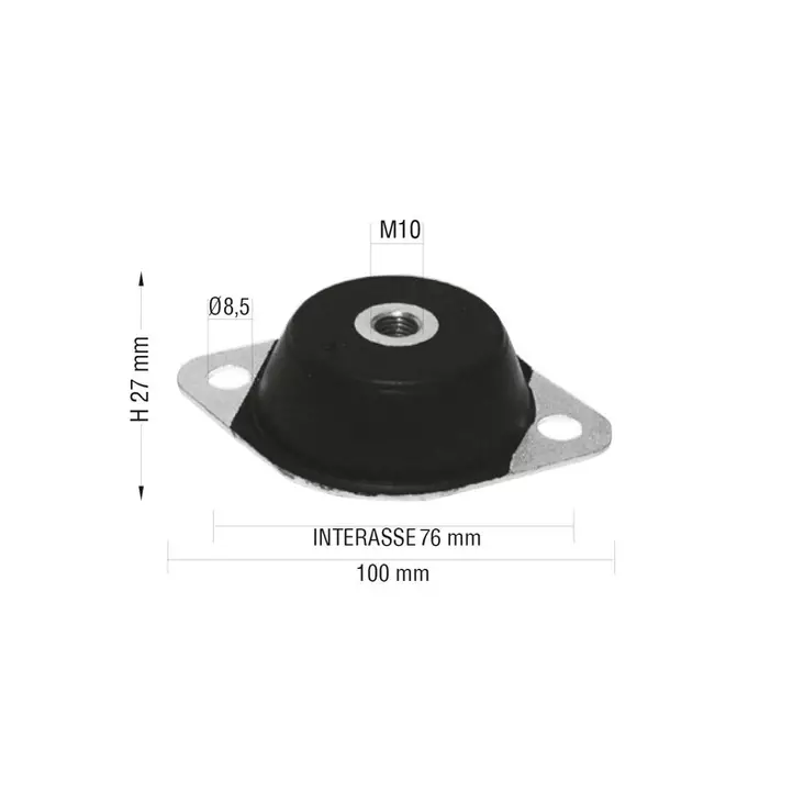 Moottorin kumityyny, M10, Aixam 97-20 , (1K006A) - Mopoauton moottorin osat - D484620 - 1
