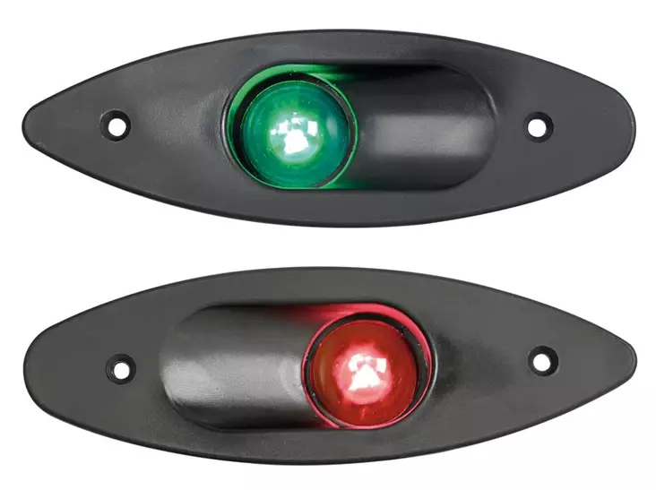 Osculati Built-in ABS navigation light red/black - Veneen kulkuvalot - D391650 - 1