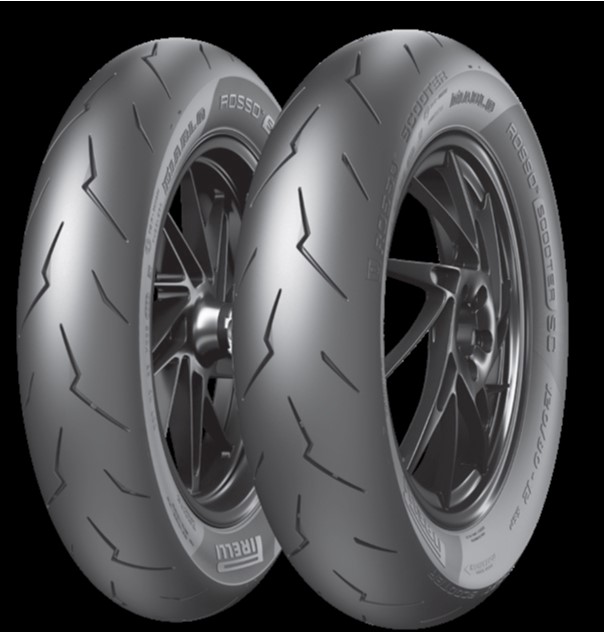 Pirelli Diablo Rosso Scooter SC 100/90-12 M/C 64P TL Reinf Fr. - Skootterin kesärenkaat - D401120 - 1