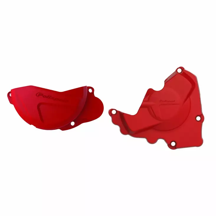 Polisport Kit Clutch+Ignition cover protector CRF250R (13-17) Red (24) - Moottoripyörän moottorin kopat - D400610 - 1