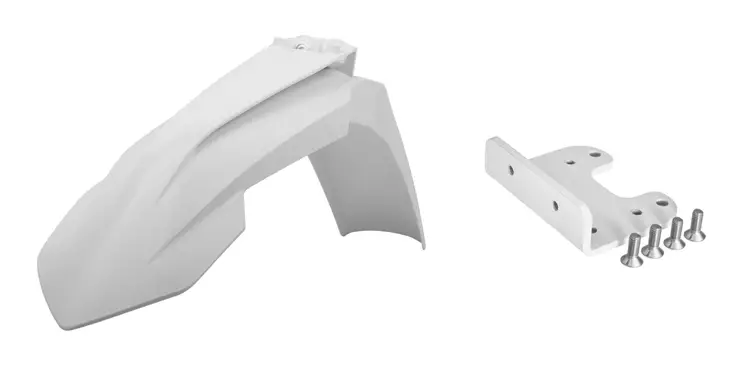 Polisport Kit front fender ktm(17)+adapter SX(07-12) EXC(08-13) white (6) - Offroad muovisarjat - D344520 - 1