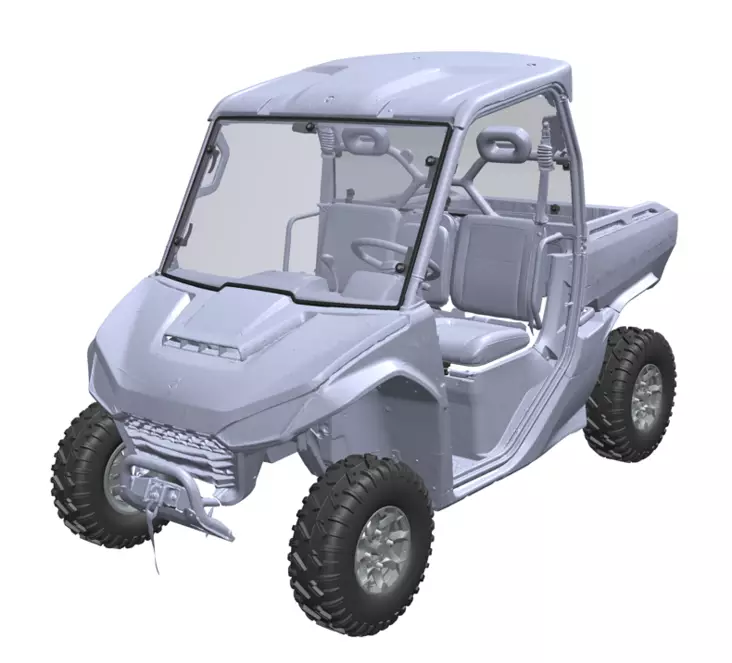 Takapaneeli täydellinen Segway Fugleman (sopii alkuperäinen katto) - Mönkijän pleksipaneelit OEM hytteihin - D450890 - 1