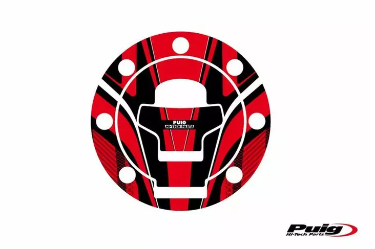 Puig Fuel Cap Cover Radical Suzuki C/Red - Mallikohatiset tarrasarjat - D299510 - 1
