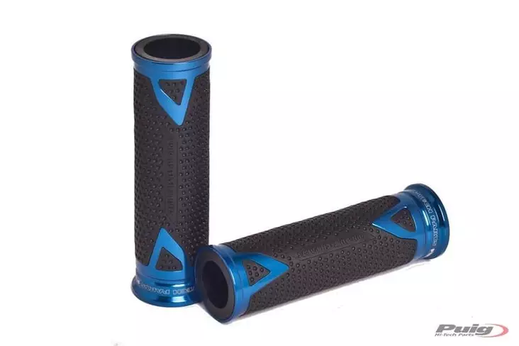 Puig Grips By Pair Puig Hi-Tech Radical Alu C/Blue - Moottoripyörän kahvakumit - D299530 - 1