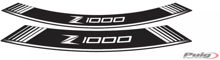 Puig Kit 8 Rim Strips Z1000 C/White - Moottoripyörän vanneteipit - D300940 - 1