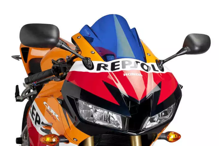 Puig Racing Screen Honda Cbr600Rr 13-17 C/Blue - Moottoripyörän katteet ja tuulenohjaimet - D299730 - 1