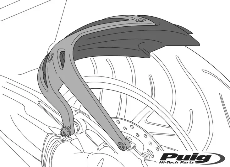 Puig Rear Hugger Yamaha Mt-09 Tracer/Gt 21' C/Carbon Lo - Offroad lokasuojat ja jatkeet - D466050 - 1