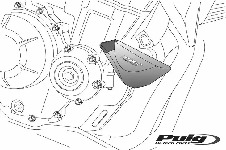 Puig Rubber Ends By Pair Fr.Sliders Pro C/Green - Moottoripyörän kaatumatapit - D298690 - 1