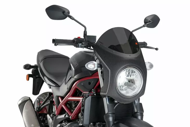 Puig Semifairing Carbon Look Suzuki Sv650 16'- C/Dark S - Moottoripyörän katteet ja tuulenohjaimet - D337870 - 1
