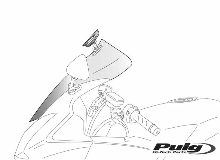 Puig Touring Shields W/Visor Yamaha Fz6 Fazer S2 07-10' - Moottoripyörän katteet ja tuulenohjaimet - D299050 - 1