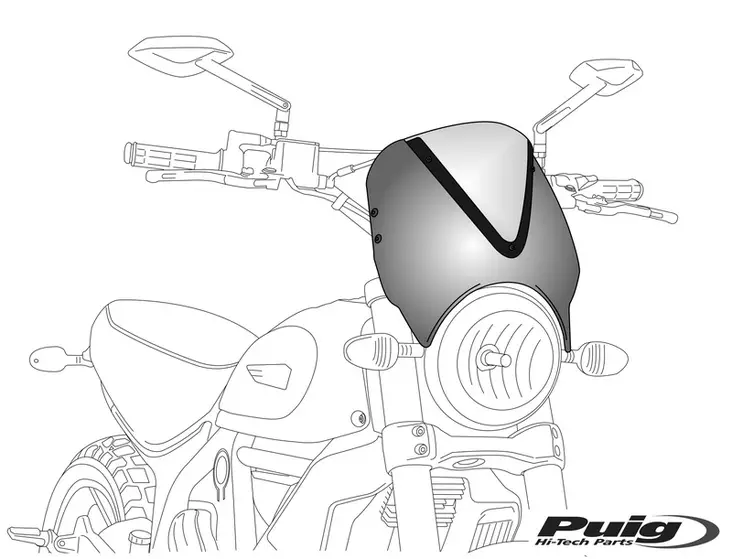 Puig Windshield Screen Vision C/Blue - Moottoripyörän katteet ja tuulenohjaimet - D296860 - 1