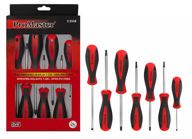 Ruuvimeisselisarja 7-os. ura-ph-torx - Ruuvimeisselit - LX2730 - 1