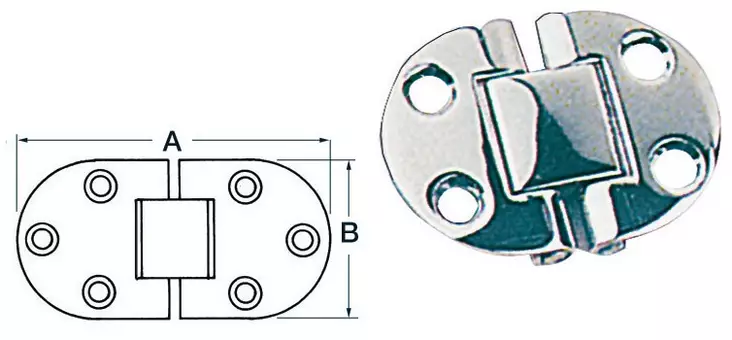 S.S Sarana 50x38 mm - Veneen saranat - D124730 - 1