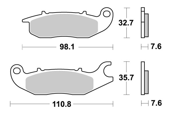 Sbs Jarrupalat Ceramic (797HF) - Mopon ja skootterin jarrupalat - D52440 - 1