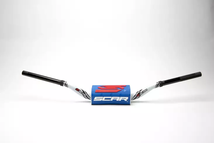 Scar Handlebar O² COLOR Ø28,6 (1 1/8”) - 65/85 High Mini RC - WHITE Bar - BLUE B - Moottoripyörän ohjaustangot - D480610 - 1