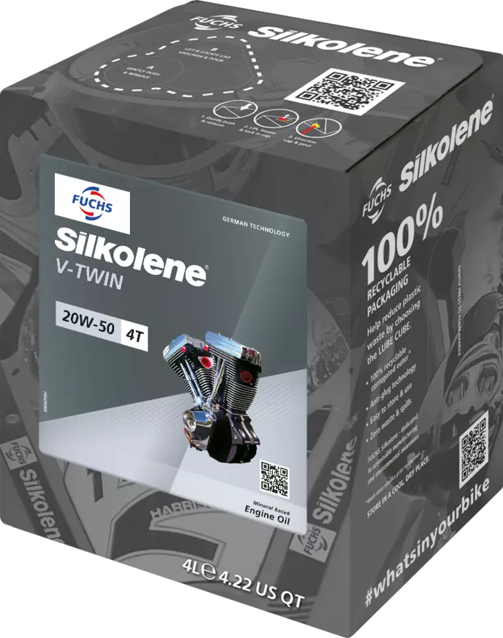 Silkolene V-Twin 20W-50 Mineral 4L CUBE (4) - Moottoriöljyt - D265720 - 1
