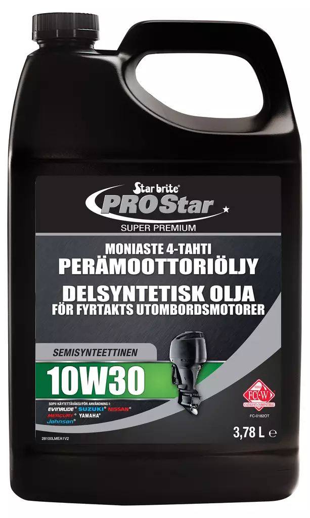 Star brite Moniaste 4-tahti 10W30 Perämoot.öljy synt. 3,78L - Marine öljyt - D259440 - 1