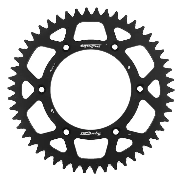 Supersprox Alumiini takaratas RAL-210:50 Musta - Moottoripyörän takarattaat - D306630 - 1