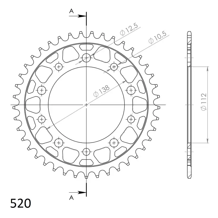 Supersprox / JT Teräs takaratas 1303.43 - Moottoripyörän takarattaat - D157390 - 2