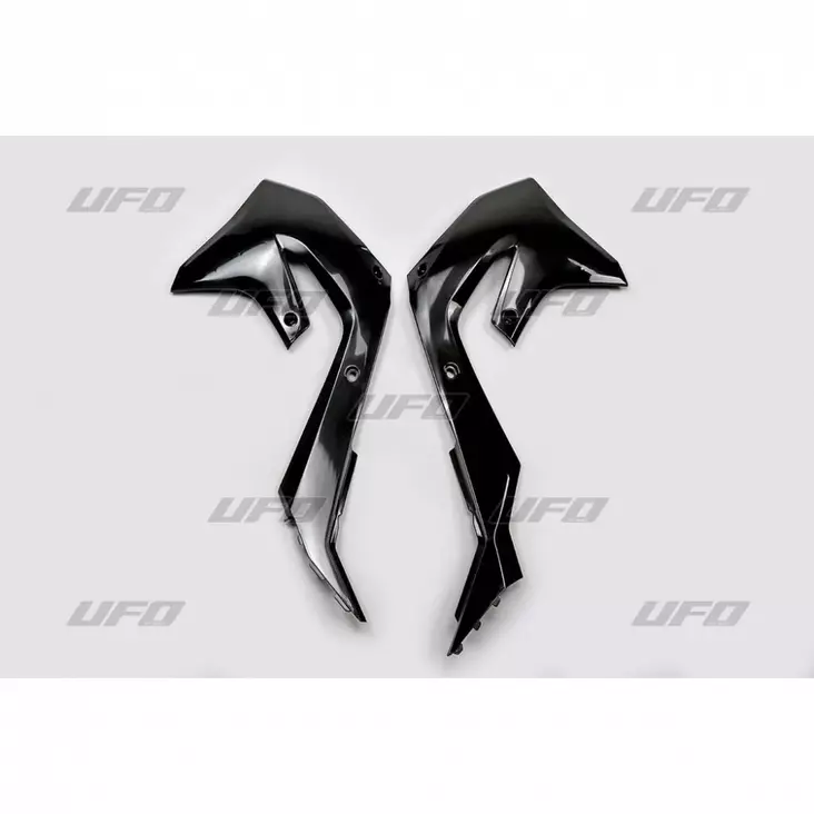 UFO Radiator covers KX250F 21-24 KX450F 19-23 Black 001 - Moottoripyörän jäähdyttimen suojat - D275730 - 1