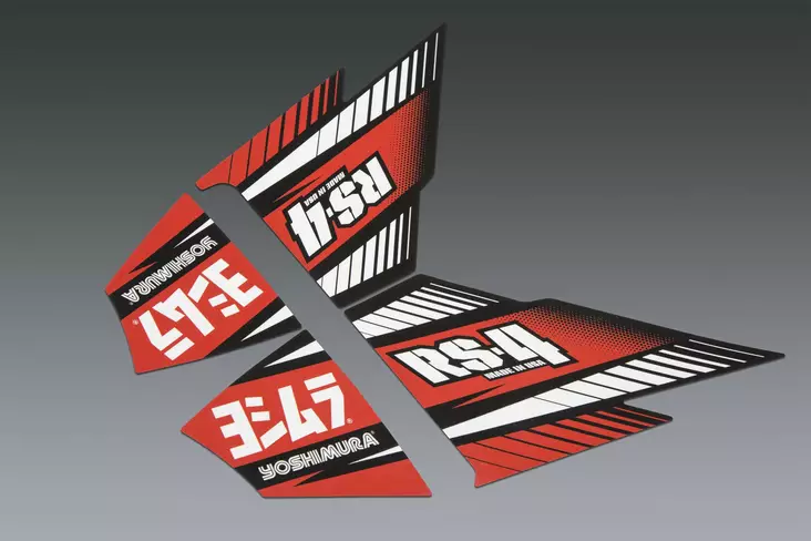 Yoshimura RS-4 MUFFLER DECAL SET (4 pcs) - Moottoripyörän pakoputken osat - D417760 - 1