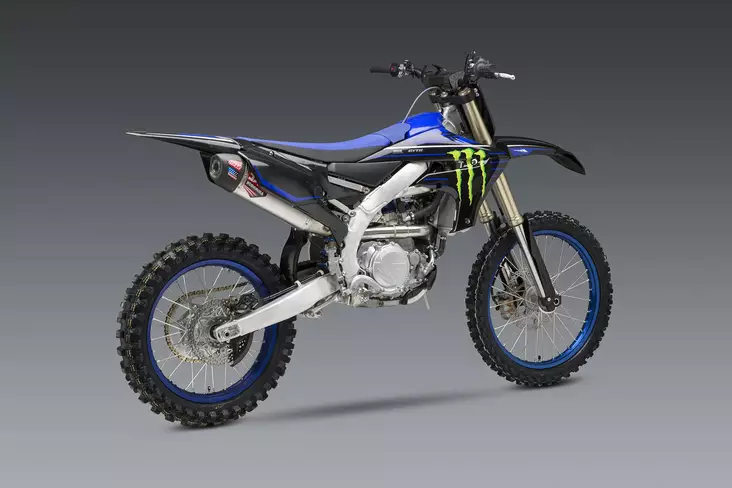 Yoshimura YZ450F 20-22 RS-12 Stainless Full Exhaust, w/ Aluminum Muffler - Moottoripyörän pakoputkistot - D417660 - 1