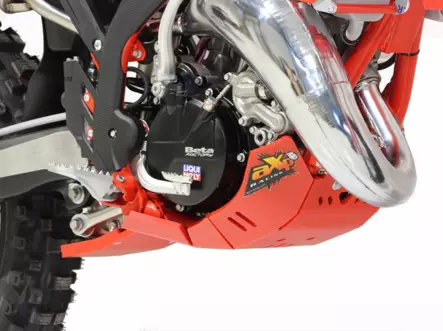 AXP Xtrem HDPE Skid Plate Red Beta 125RR/200RR 23- - Moottoripyörän pohjapanssarit - D486241 - 2
