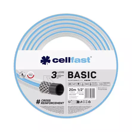 Cellfast garden hose basic 1/2" 50 m - Tarvikevaraosat - 87-431 - 1