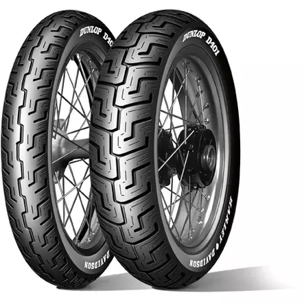 Dunlop D401 WWW 150/80B16 71H TL Re. Harley-Davidson (Wide Whitewall) - Custom-Touring  moottoripyörän renkaat - D168361 - 1