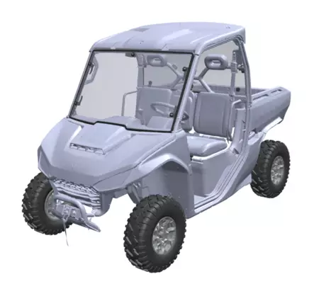 Puolihytti (tuulilasi, katto, takalasi) sis. pyyhin, pesin Segway Fugleman - Mönkijän DFK puolihytit - D450891 - 1