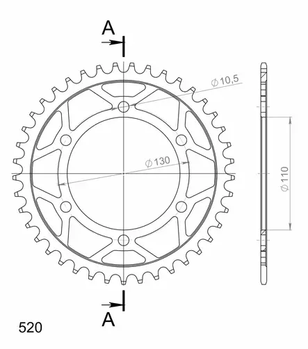 Supersprox Teräs takaratas 486.45 - Moottoripyörän takarattaat - D157391 - 2