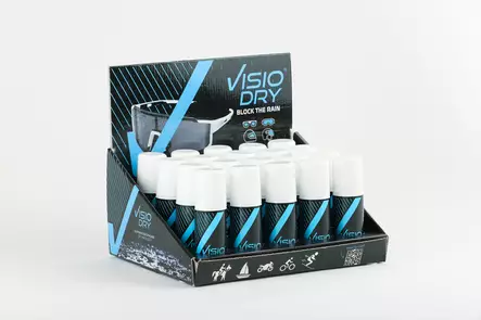 VISIODRY Full counter Display moto (20xAerosol 35mL) Block the rain - Motorsport varaosat ja tarvikkeet - D538351 - 1