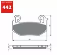 GOLDFREN Jarrupalat 442 Ceramic Carbon S3 - Moottoripyörän jarrupalat - D521741 - 1