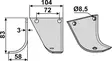 Niittoterä 83 x 3,0 x 104 mm - Tarvikevaraosat - 350-171 - 2