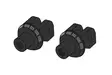 Puig Pair Footrest Fixation Pilot Cfmoto 450 Nk 23- - Moottoripyörän jalkatapit - D503481 - 1