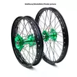 REX WHEELS 19-2,15 KX250/KXF450 03-.. MUSTA VANNE/VIHREÄ NAPA 25MM - Moottoripyörän vanteet - D221931 - 1