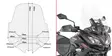 Specific screen, transparent 53 x 48 cm (H x W) Versys 1000 (17) - Moottoripyörän katteet ja tuulenohjaimet - D231011 - 2