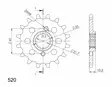 Supersprox / JT Eturatas 308.14 - Moottoripyörän eturattaat - D26451 - 2