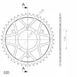 Supersprox / JT Teräs takaratas 1478.43 - Moottoripyörän takarattaat - D51491 - 2