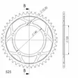 Supersprox / JT Teräs takaratas 1792.44 - Moottoripyörän takarattaat - D216461 - 2