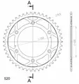 Supersprox Teräs takaratas 210.46 - Moottoripyörän takarattaat - D159871 - 2