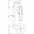 Tukirengas ø 48 mm, pystykuorma 150 kg, metallivanne - Tarvikevaraosat - 016012001 - 2