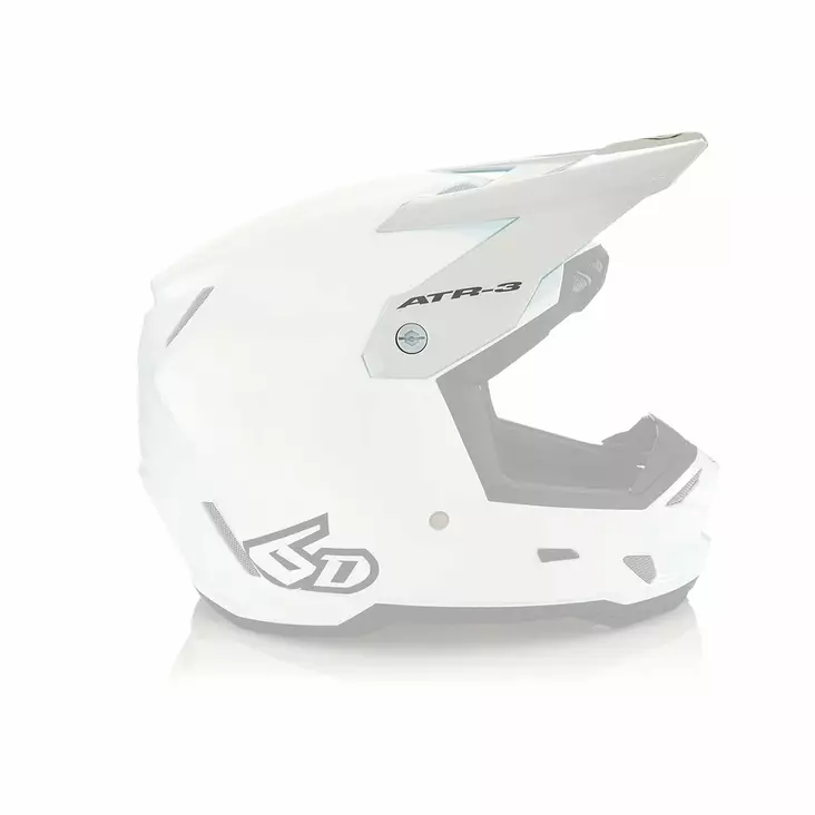 6D Helmet ATR-3 Visor Solid Gloss White - Kypärän visiirit - D549331 - 1