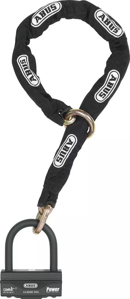 ABUS Ketjulukko Granit 58/140HBIII100 + 12KS120 black loop - Ketjulukot ja ketjut - D235151 - 1