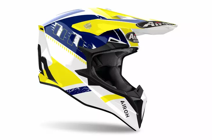 Airoh Wraaap Feel crossikypärä keltainen sininen - Crossikypärät - D481081 - 1