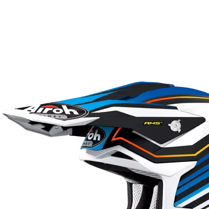 Airoh Strycker Lippa Shaded sininen matta - Offtoad kypärien lipat - D388671 - 1