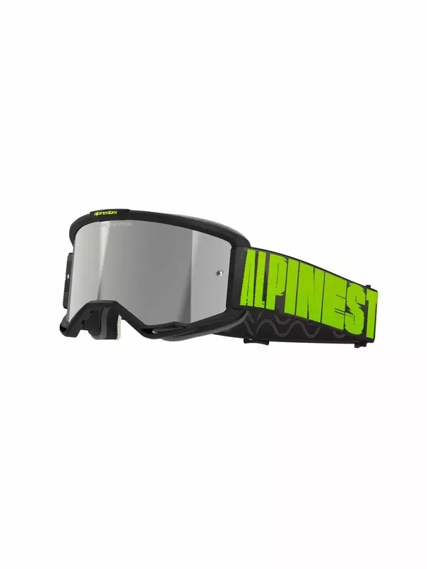 Alpinestars Ajolasit Vision 5 HOLLOW Harmaa/Keltainen Fluo Hopea peili - Crossilasit - D500301 - 1