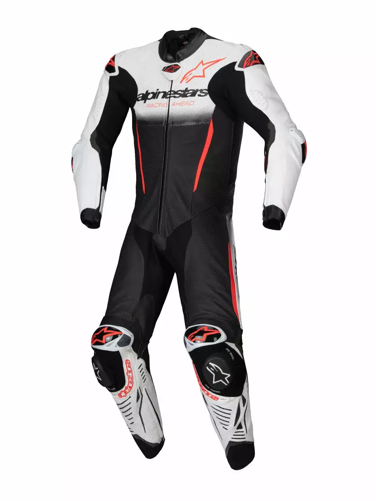 Alpinestars Nahkapuku 1-pcs GP-R7 Valkoinen/Musta/Punainen - Moottoripyörä nahkapuvut - D496881 - 1