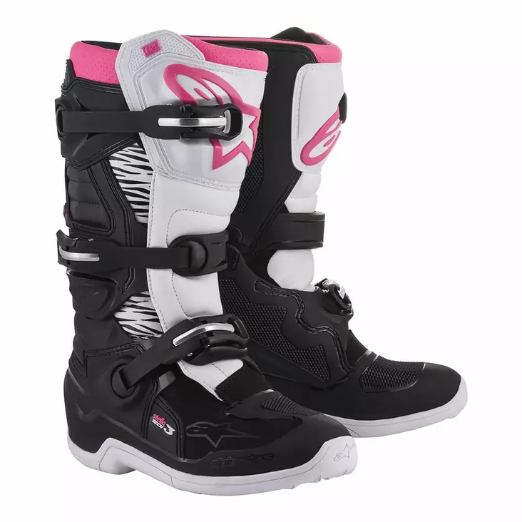 Alpinestars Saapas Stella Tech 3 musta/valk./roosa - Crossi ajosaappaat - D224751 - 1