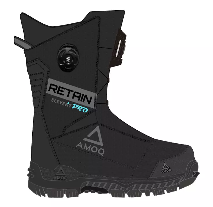 AMOQ Retain Dual Opti-Fit lacing Saappaat Musta/Harmaa - Kelkkakengät - D475201 - 1